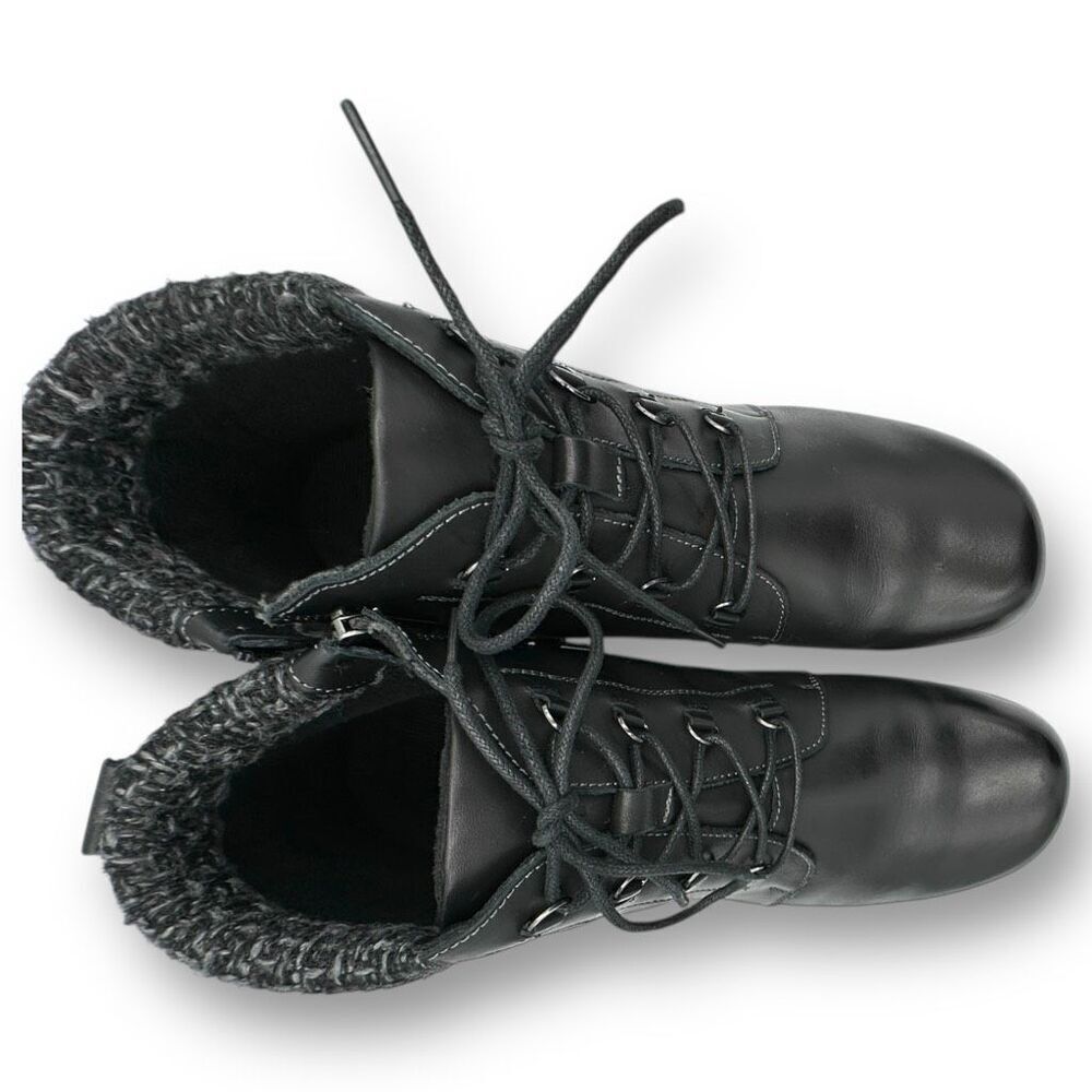 Propet Womens Delaney Zip Lace Up Leather Ankle Boots Black Size 11 - Picture 7 of 12